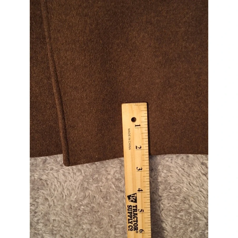 Jones New York Mens Coat Overcoat 42S Brown 100% Wool 48825Z Double Breasted